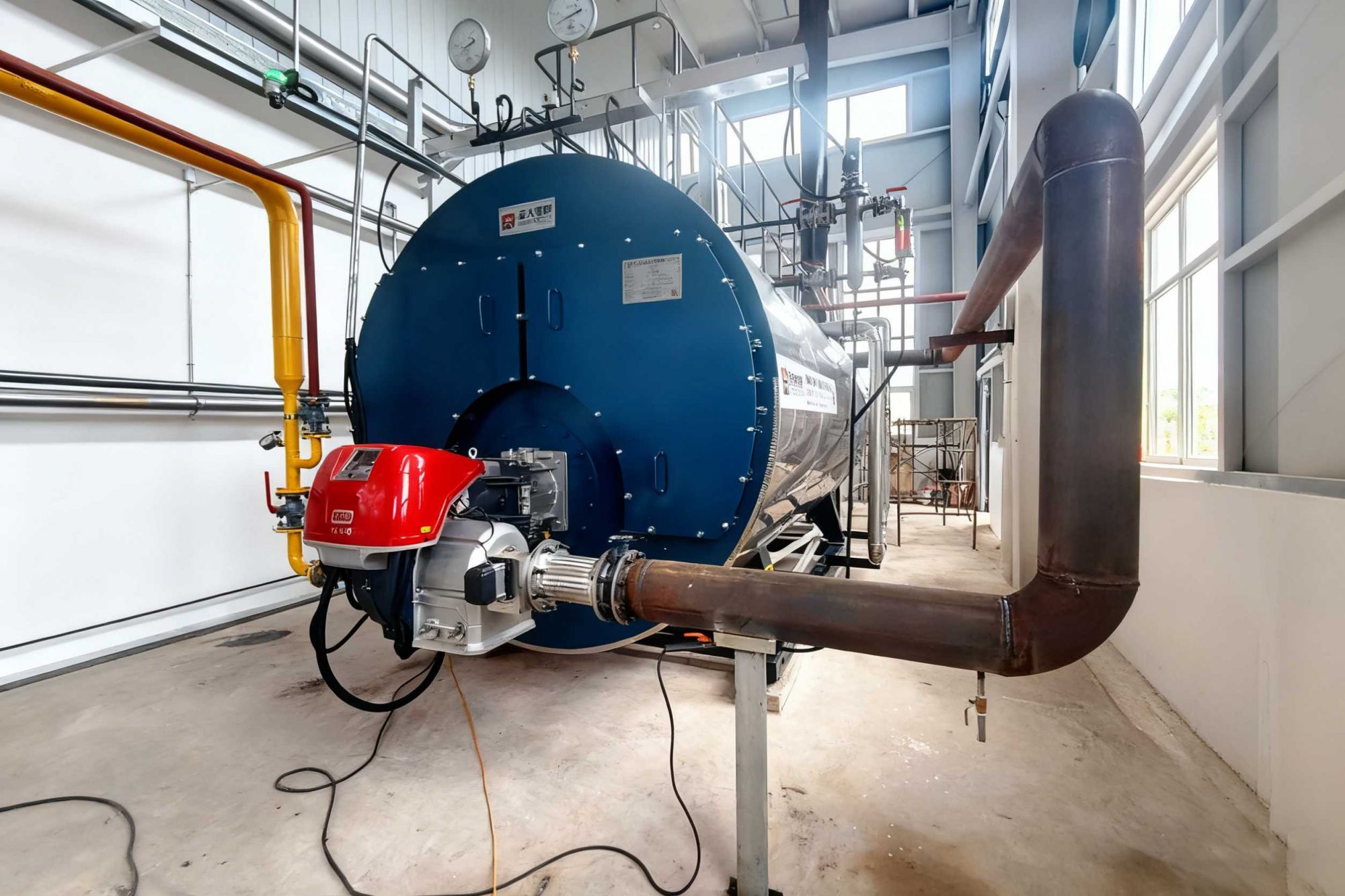 山西臨汾飲果蔬料廠兩臺(tái)WNS6-1.25-YQ燃?xì)庹羝仩t